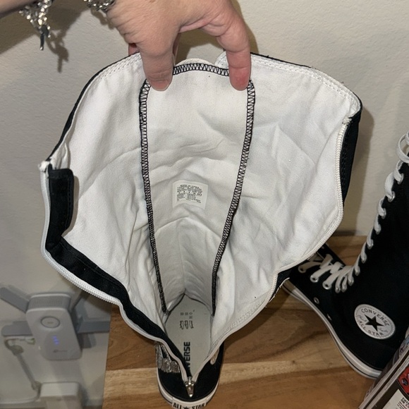 FIRM - Converse All Star Glitter Chuck Taylor Tall Knee High Sneakers - Picture 5 of 12